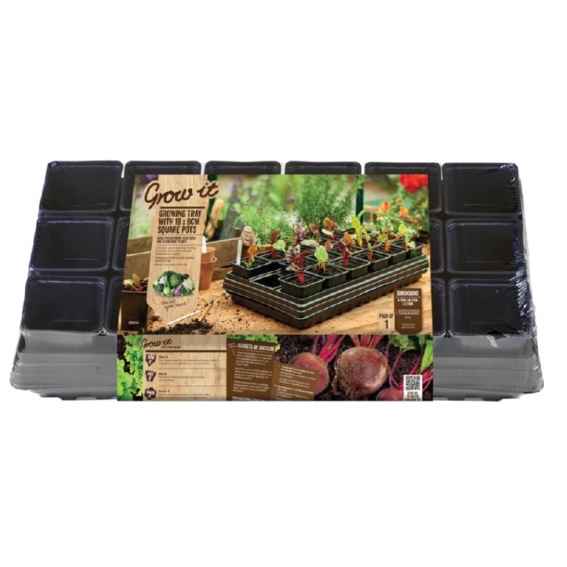 Grow-it Growing Tray 18x9cm pots + watering mat 9.75
